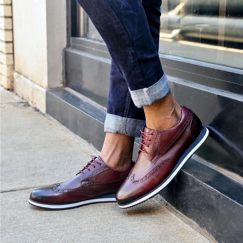 Marc Nolan Jasper Leather Wingtip Sneakers